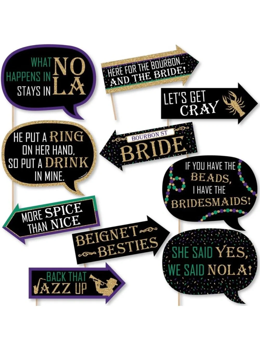 Never opened NOLA Bachelorette Props- 10 Pc